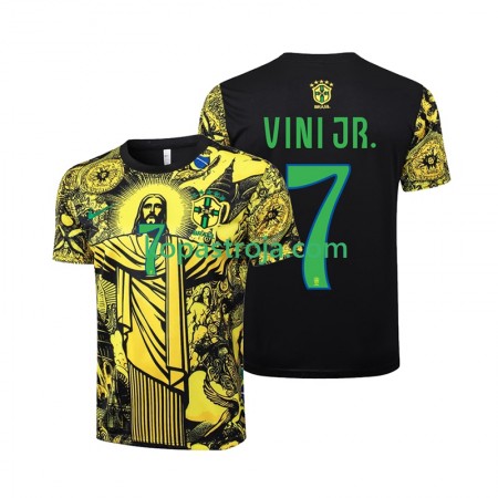 Billiga Fotbollströjor Brasilien Vinicius Junior 7 Jesus Hemma tröja 2024 Kortärmad